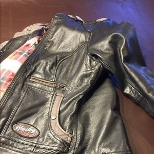 Woman’s Harley Davidson leather riding jacket